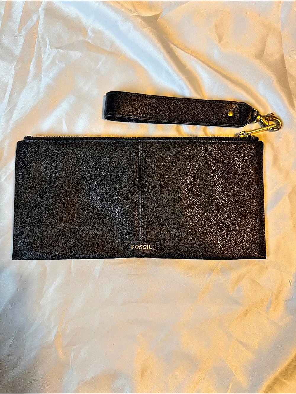 Fossil Platform Wristlet Black Clutch